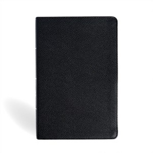 NASB Personal Size Giant Print Bible, Black Genuine Leather, Indexed - by  Holman Bible Publishers (Leather Bound) - 1 of 1