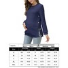 Maternity Tops Sweatshirt Button-Slit Faux Sweater - 3 of 4