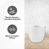Rosemead Home & Garden Concrete Outdoor Planter Pot Chalk White 20.87"x20.87"x20.05" - 3 of 4