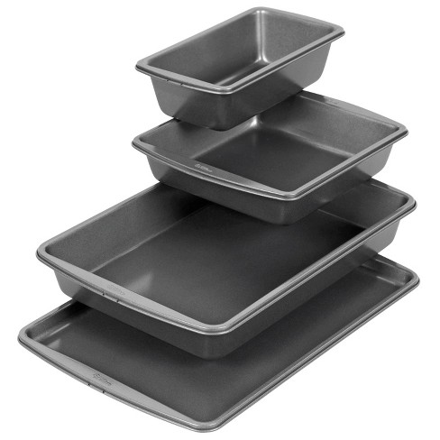 GoodCook Everyday Nonstick Steel 3pc Baking Sheet Set , 17 x 11, 15 x  10 and 9 x 13, Gray - GoodCook