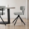 Subrtex Dining Chairs Set of 2 Modern Fabric Kitchen Chairs Accent Chairs with Black Metal Legs - 2 of 4
