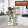 KTMBDW Kids Kitchen Step Stool for Kids with Safety Rail, Adjustable Height Toddler Learning Stool, Toddlers Kitchen Stool Tower - 3 of 4