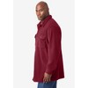 KingSize Men's Big & Tall Microfleece Shirtjacket - L, Rich Burgundy - 4 of 4