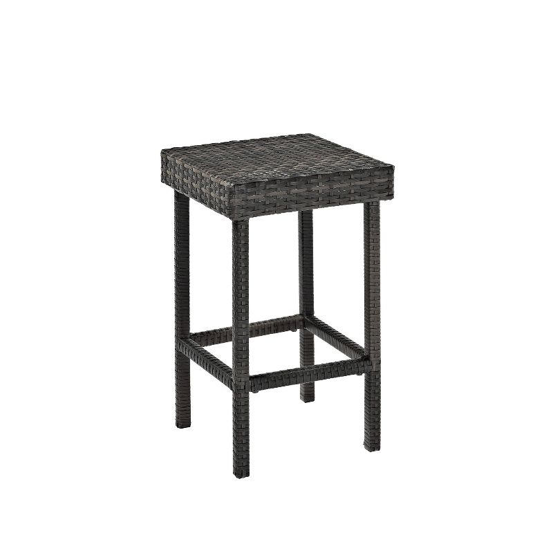 Palm Harbor Outdoor Wicker Counter Stools, 2pk - UV-Resistant, Weathered Gray, Steel Frame - Crosley, 3 of 6