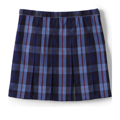 Lands' End School Uniform Girls Plaid Box Pleat Skirt Top Of The Knee ...