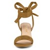 Allegra K Women's Back to College Open Toe Ankle Tie Back Block Heels Sandals - 2 of 4