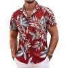 COOFANDY Hawaiian Shirt Short Sleeve Button Down Shirts Camp Collar Shirt - 2 of 4