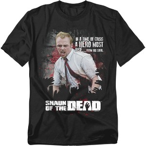Shaun Of The Dead Hero Must Rise Adult T-Shirt - 1 of 4