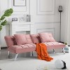 Sapphtopaz Soft Futon Couch Sofa - Convertible Sofa Bed with Cozy Cushioning, Space-Saving Furniture for Small Living Room & Style Lovers - 3 of 4