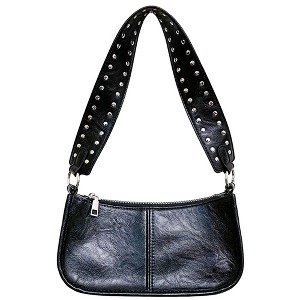 Shoulder Purses , Purse With 2 Removable Strap, Trendy Studded Small Purse - 1 of 4