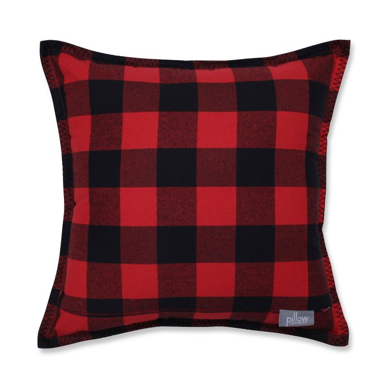 17&#34;x17&#34; Indoor Christmas Buffalo Plaid D Square 16.5-inch Throw Pillow  - Pillow Perfect, 3 of 6