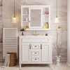 YOOCOZZ Modern Bathroom Vanity with Three-Hole Ceramic Sink, Cabinets and Drawers - 2 of 4