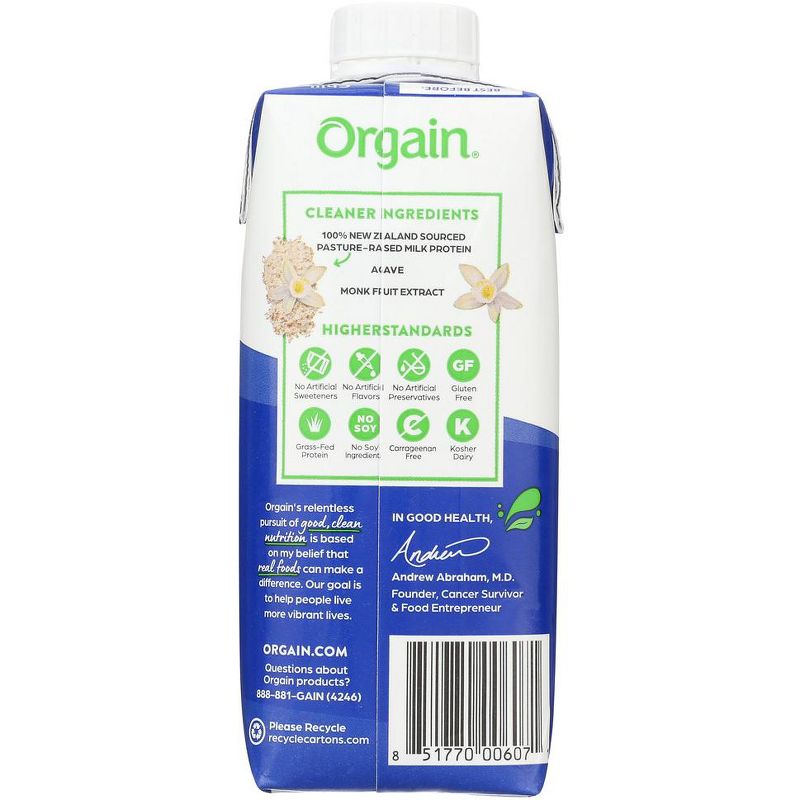 Orgain Vanilla Bean Protein Shake - Case of 12/11 oz, 3 of 7