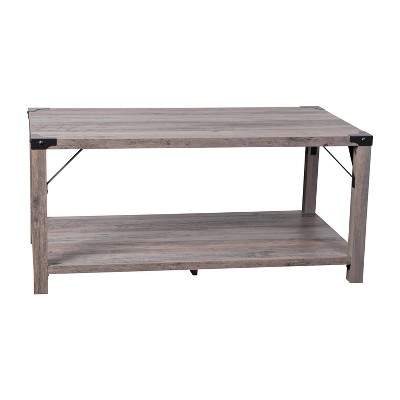 Taylor & Logan Willard Wood 2 Tier Modern Farmhouse Coffee Table