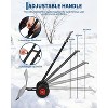 COZONY Heavy Duty Wheeled Snow Shovel, Adjustable Metal Snow Pusher with 5-Position Handle & Multi-Angle Carbon Steel Blade for Outdoor Use - 4 of 4