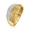 Ross-Simons 0.25 ct. t.w. Diamond Crisscross Ring in 14kt Yellow Gold Size 7 - 2 of 3