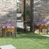 vidaXL Solid Wood Pine Garden Planters in Honey Brown, Square, Durable and Weather-Resistant, Set of Two- 27.6"x27.6"x27.6" - 2 of 4