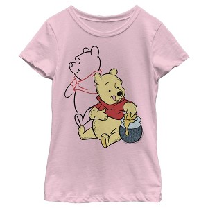Girl's Winnie the Pooh Honey and Happiness T-Shirt - 1 of 4