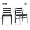 PAGED Modern Dining Chairs Set of 2, Chairs for Dining Table with Wood Rattan & Woven Seat for Kitchen & Dining Room - 4 of 4