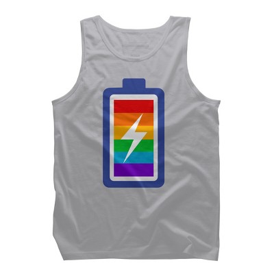 Adult Design By Humans Pride Charging Battery By PINHEAD66 Tank Top