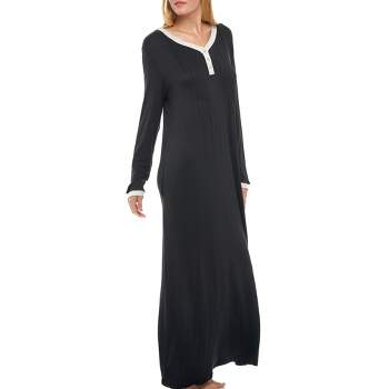 Nightgown,Cotton Women's Pajamas Long Sleeve Plus Size 5XL Flower Homewear  Sleepwear Nightie Home Clothes Sleep Tops Pyjamas Pijama XXXL(80-90kg) 285