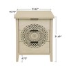 Hollow-Carved 3 Drawer Cabinet Dresser Storage Chest with Metal Handles For Living Room Bedroom - 4 of 4