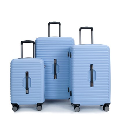 3 PCS Expandable ABS Hard Shell Luggage Set with Spinner Wheels and TSA  Lock, Gray - ModernLuxe