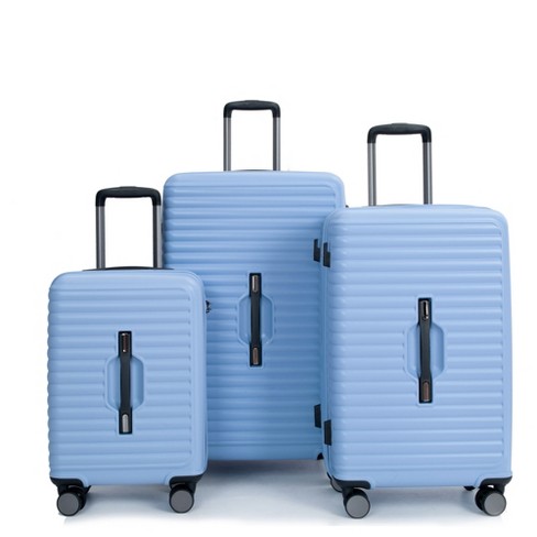 3 PCS Expandable ABS Hard Shell Luggage Set with Spinner Wheels and TSA  Lock, Drak Blue - ModernLuxe