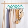 VECELO 20 pk Plastic Hanger Non Slip Clothes Hangers with Metal Clips and 1 Magic Hangers & 2 Tie Rack - 2 of 4