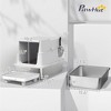 Extra Large Stainless Steel Cat Litter Box for Big Cats with Flip Cover, High-Sided Enclosure & Scoop - 3 of 4