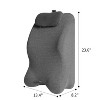 CAVINAS Ergonomic Bed Pillow with Spinal Support,High-Density Memory Foam Universal Sleeper Pillow for Good Sleep,40° Tilt&Washable Cover,Gray - 2 of 4