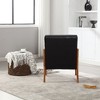 CAVINAS Modern Accent Chair, Solid Wood Padding Wingback Chair, Lounge Armchairs with a Pillow, Side Chairs for Living Room, Bedroom - 2 of 4