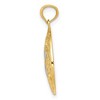 Black Bow Jewelry 14k Yellow Gold and White Rhodium Sand Dollar Pendant, 15mm or 19mm - 2 of 4
