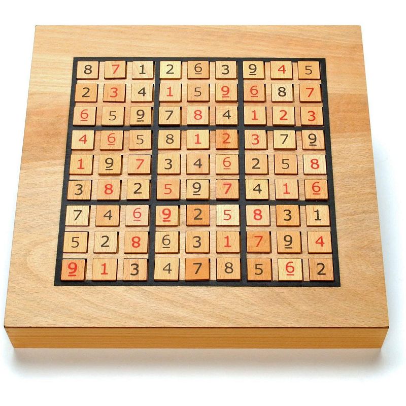 WE Games Wooden Sudoku Puzzle Board Game with Pull Out Drawers - 11 in, 4 of 9