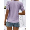 Clearlove Womens Casual V Neck T Shirts Blouses Short Sleeve Tops Summer Trendy Solid Color Textured Knit Tee Tunics - 4 of 4