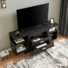 Chic Crate-60 Inch Media Console – Double Drawers w/ Multi-Tier Shelves, Modern Minimalist TV Stand , Tall Multi-Room Furniture - 2 of 4