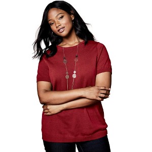 Jessica London Fine Gauge Crewneck Shell - 1 of 4