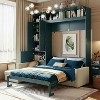 Polibi Queen Murphy Wall Bed with Storage Cabinets & L-Shaped Sofa - 2 of 4