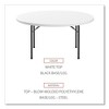 Alera Round Plastic Folding Table, 60" Diameter x 29.25h, White - 3 of 4