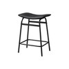 24.5" Fabric & Metal Backless Padded Saddle Counter Height Barstool (Set of 2) with Contemporary Modern Design for Kitchen - 2 of 4