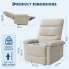 Recliner Chair for Adults, Manual Fabric Recliner with Side Pocket, Adjustable Single Sofa with Ergonomic Back Support, for Living Room Bedroom - 2 of 4