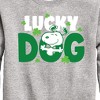 Boys' - Peanuts - Snoopy Lucky Dog Graphic Long Sleeve Fleece Sweatshirt - 2 of 4