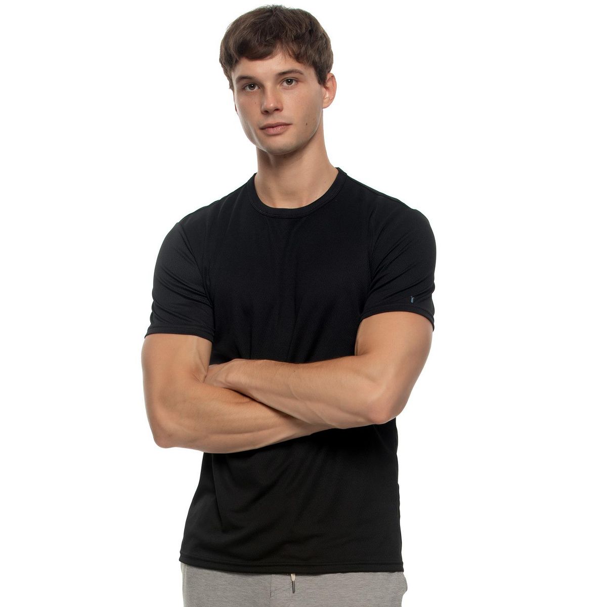 Men's Turbo Dry Crew Neck Active T-Shirt - Moisture-Wicking, Breathable, Lightweight Mesh - Felina - thumbnail 2