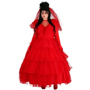 HalloweenCostumes.com Women's Plus Size Red Wedding Dress - 1 of 4