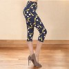 Slickblue Baseball Print Capri Leggings, High Waist, Fitted Style, Elastic Waistband, Stretchy Multicolor, One Size - 3 of 4