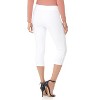 Rekucci Women's Ease into Comfort Slimming Capri with Zipper Detail - White, 4 - 3 of 4