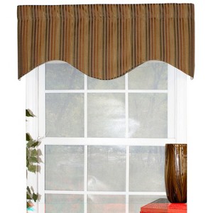 RLF Home Fast Lane Cornice 100% Cotton with Fully Lined 3" Rod Pocket Valnance for Windows 50" x 17" Cornucopia - 1 of 4