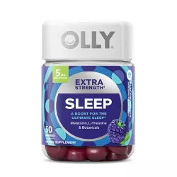 Olly Extra Strength Sleep Gummies with 5mg Melatonin - Blackberry Zen - 50ct