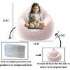 Itopfox Memory Foam Bean Bag Chair for Kids & Teens, Faux Fur Sofa with Handle, Cozy & Durable, Perfect for Reading & Gaming - 3 of 4