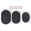 Double Ruffle Bathroom Rugs Set, Washable Rug, Soft Cotton Extra Soft and Absorbent bath Rug, Kitchen Mat, Bath Mat Set,Non-Slip, 3 Pcs Set, Gray - 3 of 4